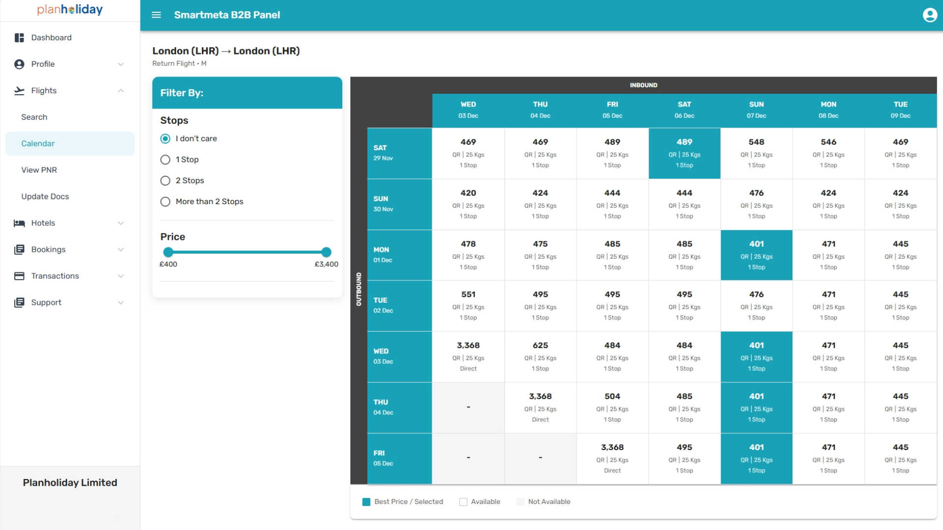 B2B Booking Engine
